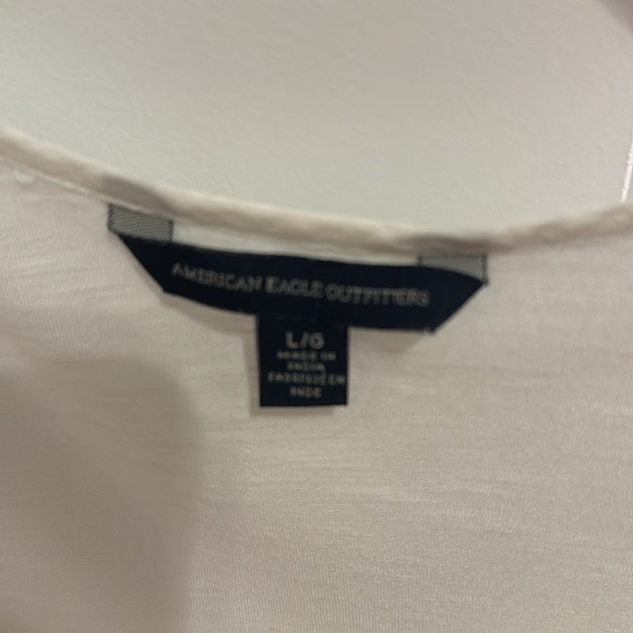 American Eagle White Flowing Tank Top - size Large - Picture 4 of 5